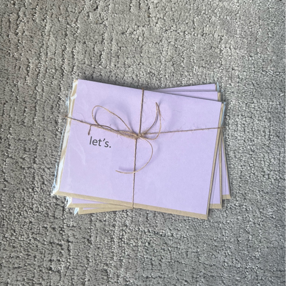 Set of 3 - Handmade Simply Stated Card Set - Love Series, Lets Make Out